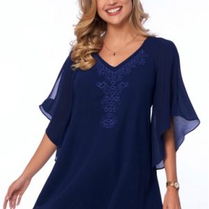 Embellished Neck Cold Shoulder Solid T Shirt